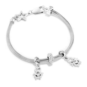 Kit Life Mama Menino e Menina Prata Cravejado