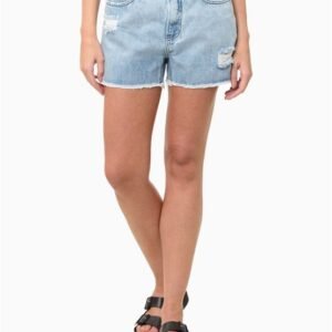 Shorts Jeans Feminino Embossed Calvin Klein Jeans - Azul Claro Shorts Jeans Feminino Embossed Calvin Klein Jeans Azul Claro 36