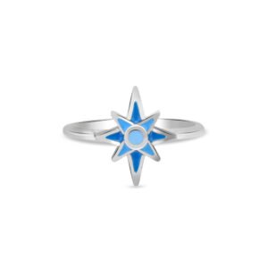 Anel Life Enigma Estrela em Prata 925 e Esmalte