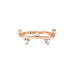 Anel Life Fancy em Liga Rosé com Banho de Ouro Rosé 18k e Pedras Incolores