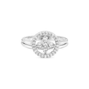 Anel Life You and Me em Prata 925 com Pedras Incolores