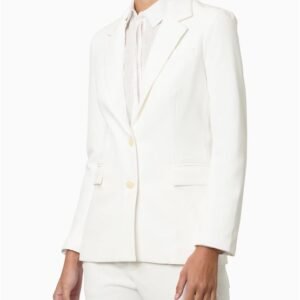 Blazer Feminino Alfaiatado 2 Botão Calvin Klein - Branco 2 Blazer Feminino Alfaiatado 2 Botão Calvin Klein Branco 2 40