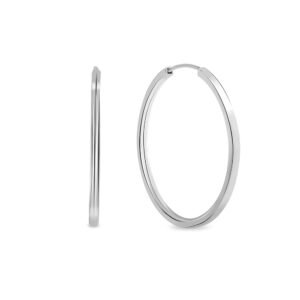 Argola Life Achatada Prata 30mm