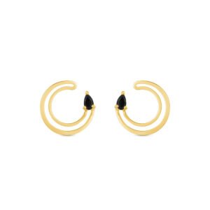 Brinco Pop Up em Ouro Amarelo 18k com Espinélios