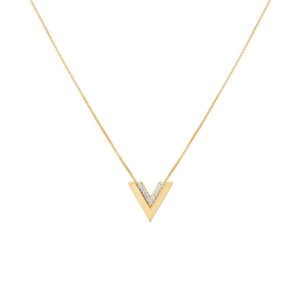 Colar Ouro Amarelo e Diamantes