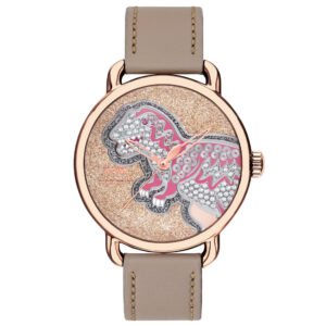 Relógio Coach Feminino Couro Cinza 14503162