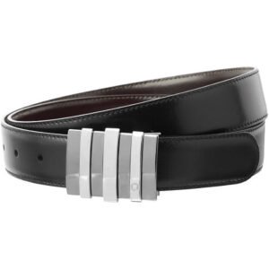 Cinto Montblanc Masculino Couro Preto e Marrom - 103427