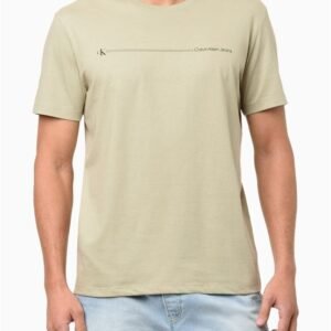 Camiseta Masculina Manga Curta Logo Palito - Verde Camiseta Masculina Manga Curta Logo Palito Verde Pp