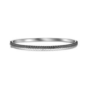 Pulseira Icona em Prata 925 com Safiras Negras