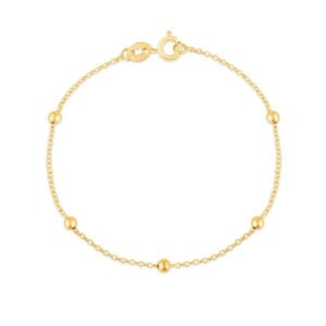 Pulseira Baby em Ouro Amarelo 18k e Bolinhas