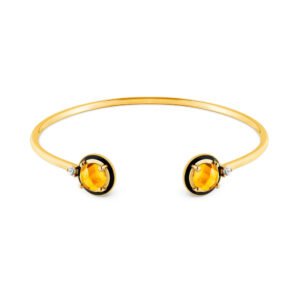 Pulseira Policroma em Ouro Amarelo 18k com Citrinos e Diamantes
