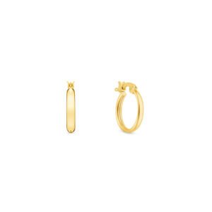Argola Redonda em Ouro Amarelo 18k, 14mm