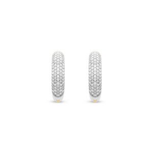 Brinco Argola Lumiere em Ouro Amarelo e Ouro Branco 18k com Diamantes, 19,5mm
