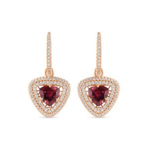 Brinco Argola Splendore em Ouro Vivara 18k com Rodolita e Diamantes