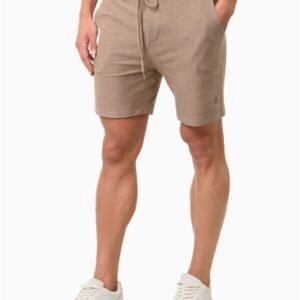 Bermuda Masculina Flamê Logo Calvin Klein Jeans - Caqui Claro Bermuda Masculina Flamê Logo Calvin Klein Jeans Caqui Claro p