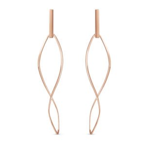 Brinco Argola Design em Ouro Rosé 18k