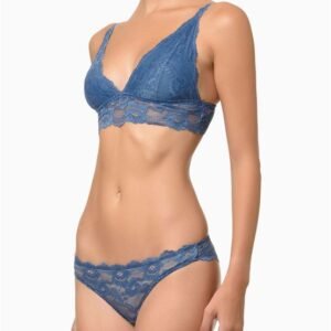 Sutiã Feminino Triangulo Black Lace Calvin Klein Underwear - Azul Médio Sutiã Feminino Triangulo Black Lace Calvin Klein Underwear Azul Médio g