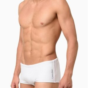 Sunga Trunk Basica Lisa Com Logo Lateral Calvin Klein Swimwear - Branco 2 Sunga Trunk Basica Lisa Com Logo Lateral Calvin Klein Swimwear Branco 2 Gg