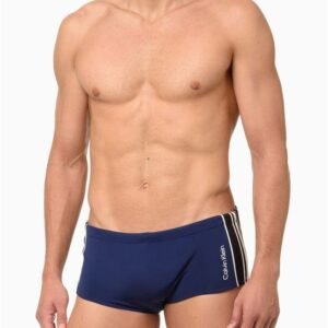 Sunga Trunk Lisa Com Gorgurão Calvin Klein Swimwear - Marinho Sunga Trunk Lisa Com Gorgurão Calvin Klein Swimwear Marinho Gg