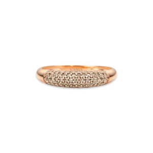 Anel Lumiere em Ouro Rosé 18k com Diamantes Brown