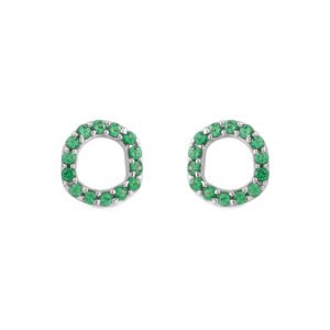 Brinco Life Snow Redondo Prata Verde