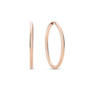 Argola Life Redonda com Banho Ouro Rosé 30mm