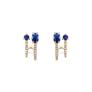 Brinco Essenza em Ouro Champagne 18k com Iolitas e Diamantes