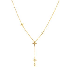 Colar Life Signature Gravatinha Estrela com Banho de Ouro Amarelo