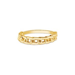 Anel Life Together em Prata 925 com Banho de Ouro Amarelo 18k
