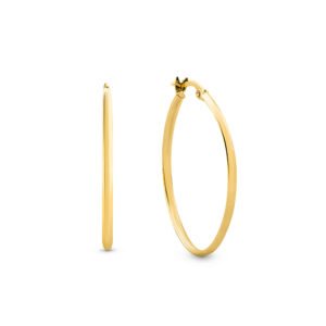 Argola Oval em Ouro Amarelo 18k, 33mm