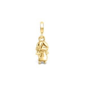 Pingente Life Menina em Prata 925 com Banho de Ouro Amarelo 18k