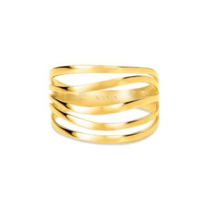 Anel Gold Navete em Ouro Amarelo 18k