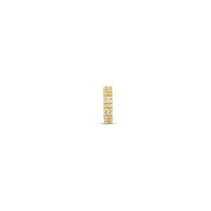 Piercing Life Argola Dupla Aço Dourado Cravejado