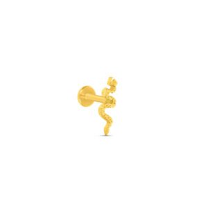 Piercing Life Cobra Aço Dourado