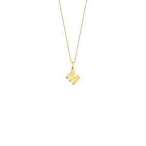 Pingente Letra M em Ouro Amarelo 18k