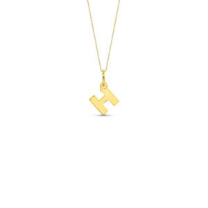 Pingente Letra H em Ouro Amarelo 18k