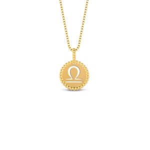 Pingente Signo Libra em Ouro Amarelo 18k