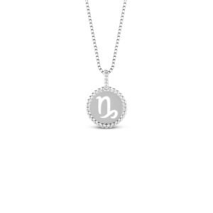 Pingente Signo Capricórnio em Ouro Branco 18k