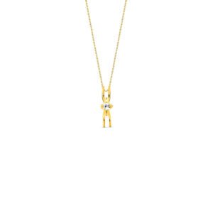 Pingente Stella em Ouro Amarelo 18k com Safiras Incolores