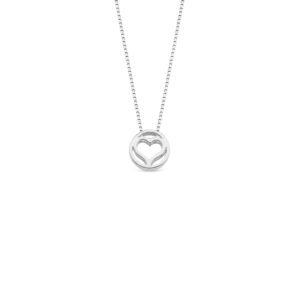 Separador Mama Coração em Ouro Branco 18k