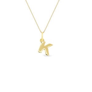 Pingente Letra K em Ouro Amarelo 18k