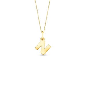 Pingente Letra N em Ouro Amarelo 18k
