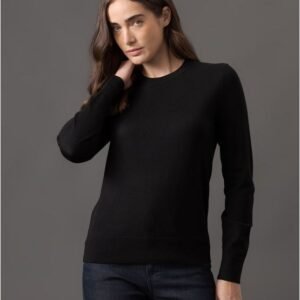Tricot Feminino Gola Redonda Merino Calvin Klein - Preto Tricot Feminino Gola Redonda Merino Calvin Klein Preto p