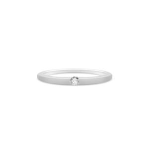 Anel Solitário Promise em Ouro Branco 18k com Diamante 0,10 ct