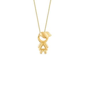 Pingente Menina em Ouro Amarelo 18k