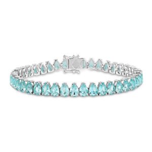 Pulseira Life Royal em Prata 925 com Pedras Azuis