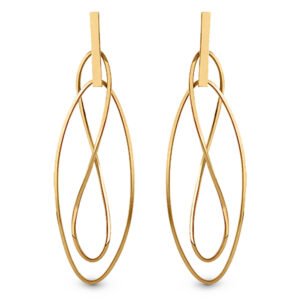 Brinco Argola Infinito em Ouro Amarelo 18k