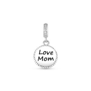 Pingente Life Love Mom em Prata 925