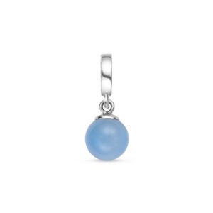 Pingente Life My Stone Aquamarine em Prata 925 com Calcedônia Azul