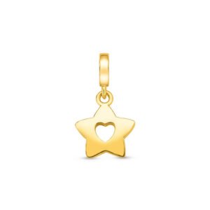 Pingente Life Teen Estrela em Prata 925 com Banho de Ouro Amarelo 18k
